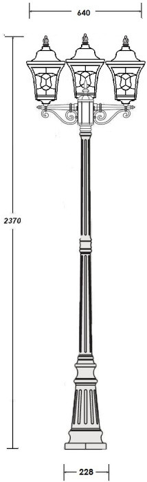 Наземный фонарь VENECIA 2L 91809LB Bl Oasis Light