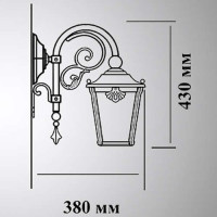 Настенный фонарь уличный Квадро 33-001-ЧЗ Кузнечное дело Настенный фонарь уличный Квадро 33-001-ЧЗ Кузнечное дело