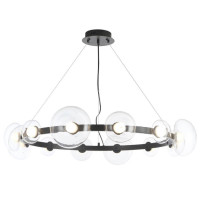 Подвесная светодная люстра Crystal Lux Bosque SP12 Black/Transparent