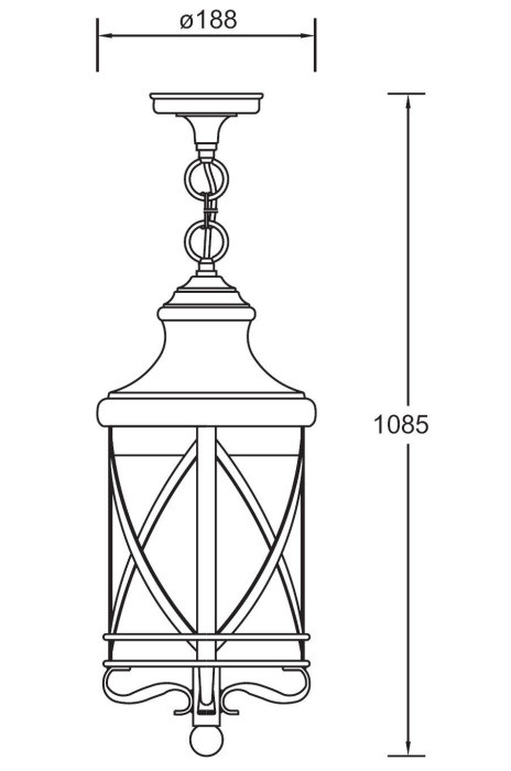 Уличный светильник подвесной  84805 Gb Oasis Light