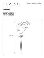 Уличный светильник Lucide Taylor 09832/01/30 Уличный светильник Lucide Taylor 09832/01/30
