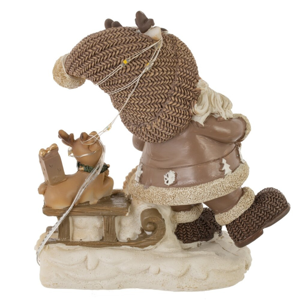 Фигурка декоративная "Дед Мороз", с подсветкой (3хLR44,н/п),  L1, L11 W6,5 H12,5 см, 2в.