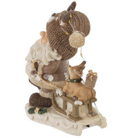 Фигурка декоративная "Дед Мороз", с подсветкой (3хLR44,н/п),  L1, L11 W6,5 H12,5 см, 2в.