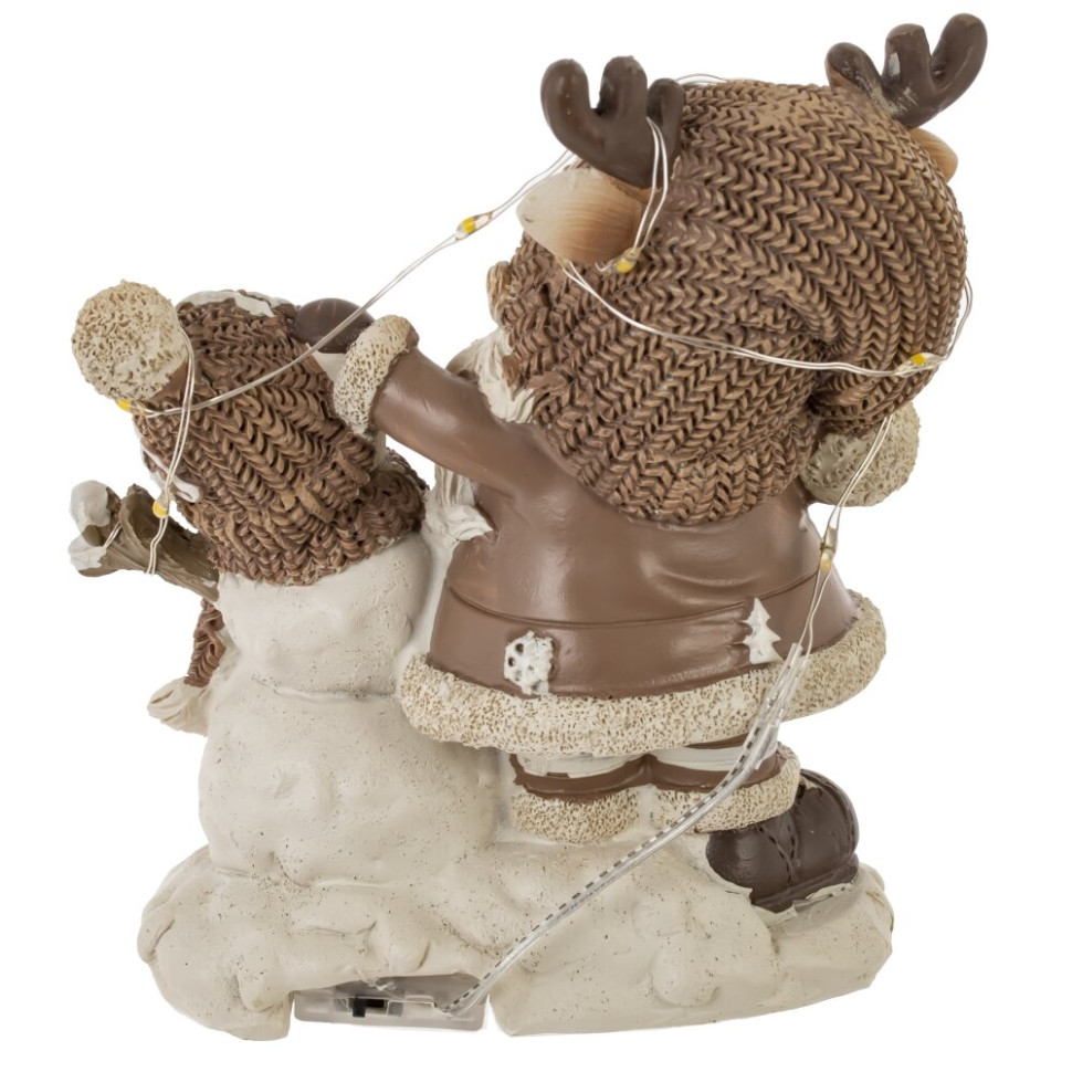 Фигурка декоративная "Дед Мороз", с подсветкой (3хLR44,н/п),  L1, L11 W6,5 H12,5 см, 2в.