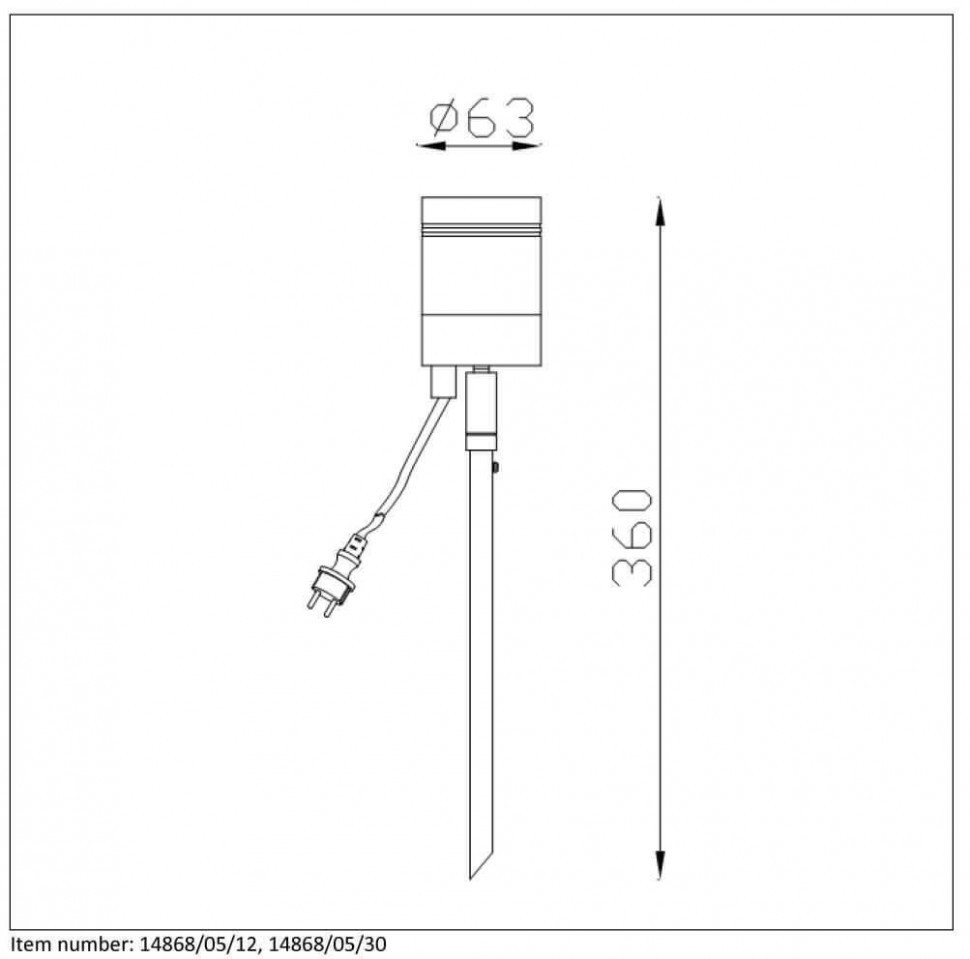 Ландшафтный светодиодный светильник Lucide Arne-Led 14868/05/12