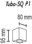 Точечный светильник Tubo Tubo8 SQ P1 27 TopDecor