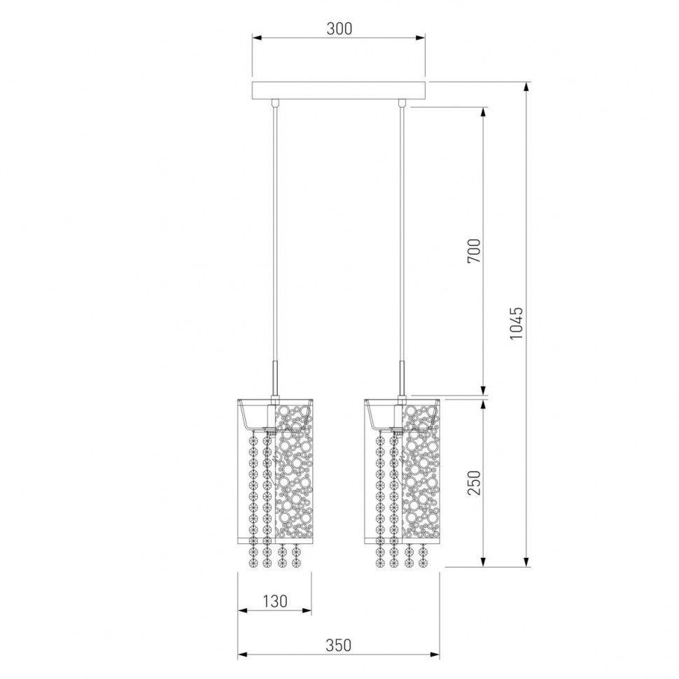 Подвесной светильник Eurosvet 1180/2 хром