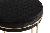 Пуф велюровый круглый черный/золото Пуф велюровый круглый черный/золото