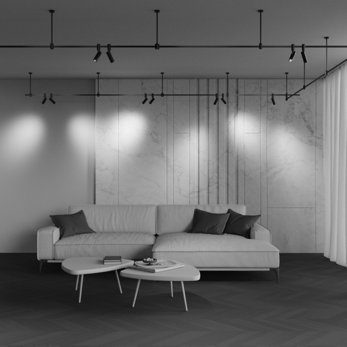 Трековый светильник Focus Led TR144-1-12W4K-W-B Maytoni