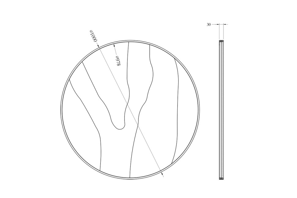 Зеркало настенное круглое с рисунком