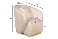 Кресло Olten велюровое кремовое Кресло Olten велюровое кремовое