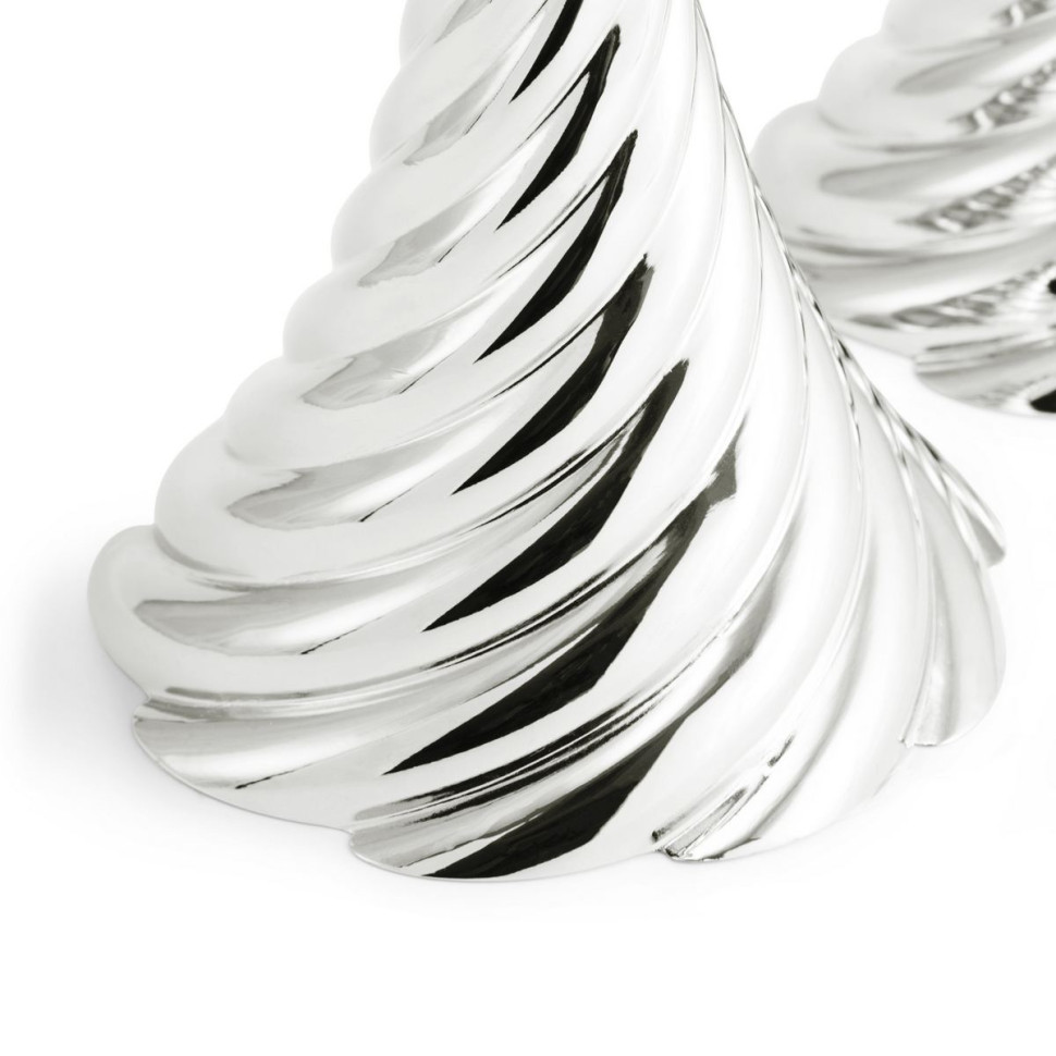 Набор подсвечников Michael Aram "Twist", 2 предмета, 22 см, серебро