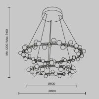 Подвесная люстра Tessara MOD081PL-L84G3K Maytoni