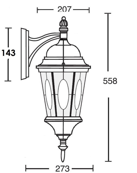 Настенный фонарь уличный ASTORIA 2M 91402M Bl овал Oasis Light