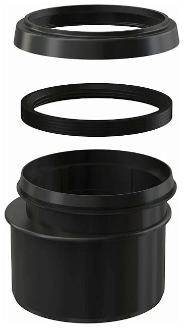 Переходник для выпускного патрубка Alcaplast M907, 90/110, черный