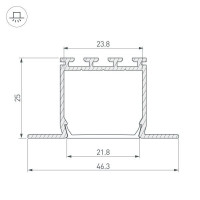 Профиль Arlight PLS-Lock-H25-FM-2000 White 033134 Профиль Arlight PLS-Lock-H25-FM-2000 White 033134