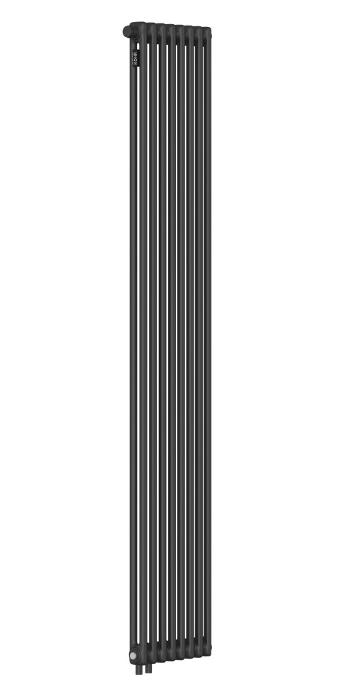 Стальной трубчатый радиатор Kohr Heim 2180/08 секций H01 с нижним подключением черный