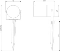 Грунтовый светильник Landscape 043 FL LED черный Elektrostandard