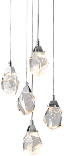 Подвесной светильник Crystal rock OM820083-5C (MD-020B-5 chrome) DeLight Collection