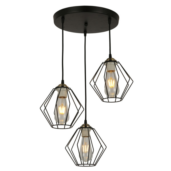 Подвесной светильник  MD.3099-3-P BK+AB Imex