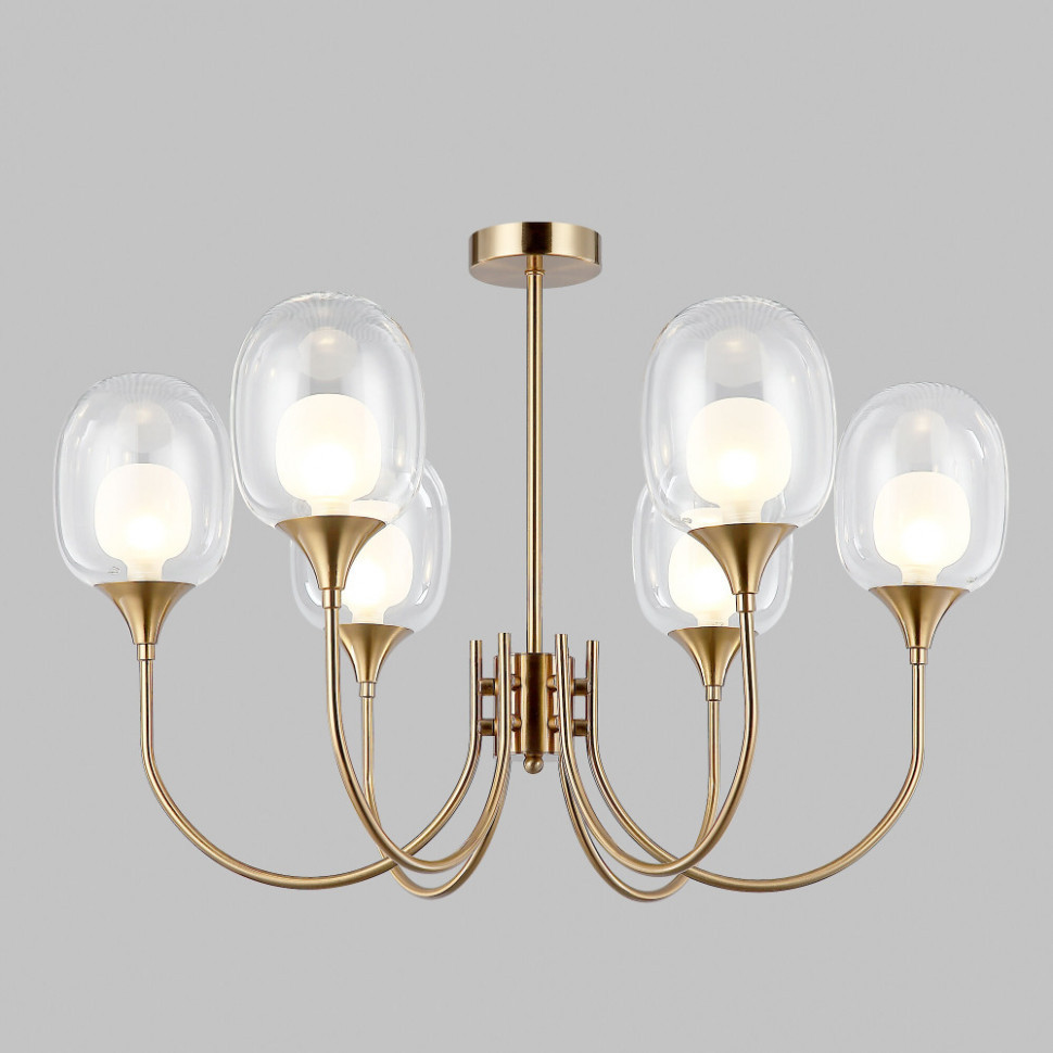 Потолочная люстра Spritz 70217/6 латунь Eurosvet