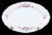 Блюдо овальное 26см "Роза серая платина 5396021" Bernadotte
