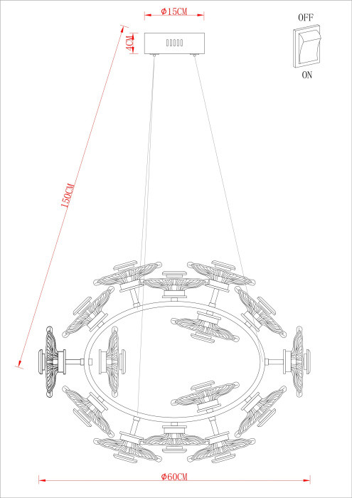 Подвесная люстра Cherish A2097LM-90GO Arte Lamp