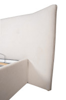 Кровать Como с подъемным механизмом шенилл белый Кровать Como с подъемным механизмом шенилл белый