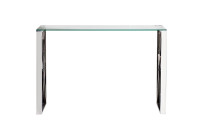 Консоль прозрачное стекло/хром