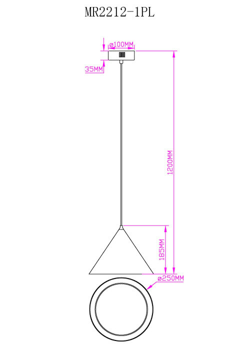 Подвесной светильник Maretta MR2212-1PL MyFar