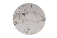 Стол журнальный круглый керамогранит белый