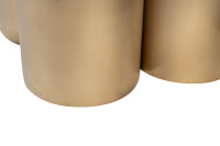 Стол журнальный круглый керамогранит белый