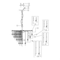 Подвесная люстра Maytoni Linn MOD091PL-07G Подвесная люстра Maytoni Linn MOD091PL-07G