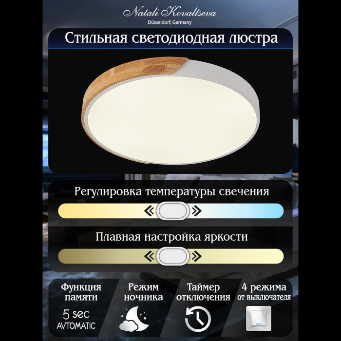 Потолочный светильник Scandinavian LED LAMPS 81182 Natali Kovaltseva