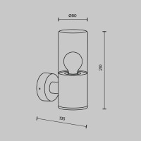 Настенный светильник уличный Amas O432WL-01GF Maytoni
