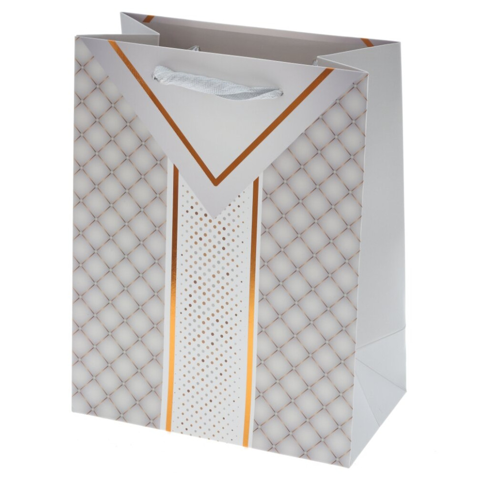 Пакет подарочный S (бумага 230г/м2, блок микс 12шт), L18 W8 H23 см, 4в.