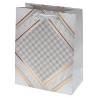 Пакет подарочный S (бумага 230г/м2, блок микс 12шт), L18 W8 H23 см, 4в.