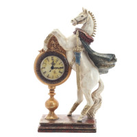 Фигурка декоративная "Лошадь" с часами D7см, (AAx1 н/п), L24 W9,5 H34,5 см