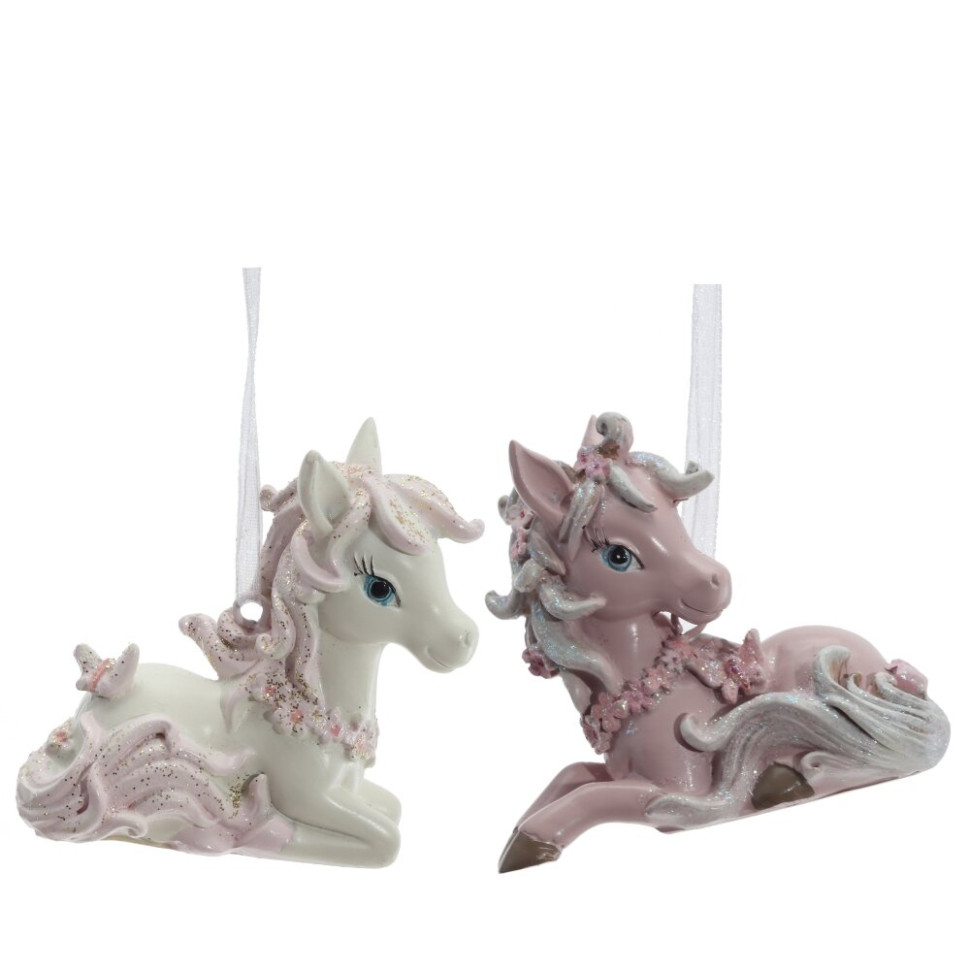 Фигурка декоративная подвесная "Лошадка",  L7 W2,5 H6 см, 2в.