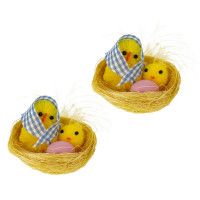 Набор из 2-х изделий декоративных "Гнездо пасхальное" (5,5*3,5), L11,5 W5 H5 см