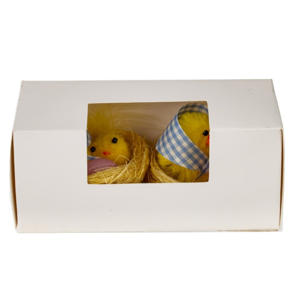 Набор из 2-х изделий декоративных "Гнездо пасхальное" (5,5*3,5), L11,5 W5 H5 см