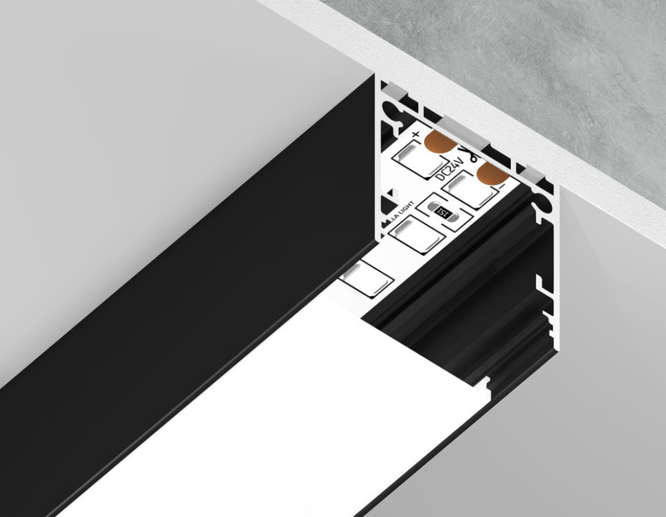 Профиль для светодиодной ленты Illumination GP2500BK Ambrella