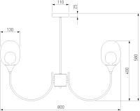 Потолочная люстра Spritz 70217/8 латунь Eurosvet