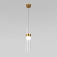 Подвесной светодиодный светильник Eurosvet Lumen 50244/1 Led латунь/прозрачный