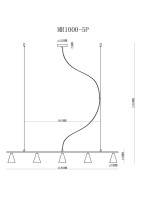 Подвесной светильник Milla MR1000-5P MyFar