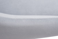 Стул на металлическом каркасе велюровый светло-серый/хром