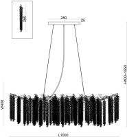 Подвесная люстра Mineral FR1010PL-10G1 Freya