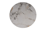 Стол журнальный круглый керамогранит белый