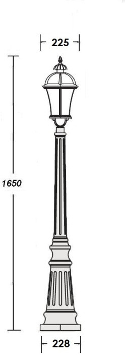 Наземный фонарь ROMA L 95211L W Oasis Light