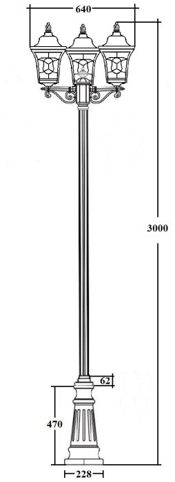 Наземный фонарь VENECIA 2L 91810LB B2 Bl Oasis Light